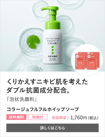くりかえすニキビ肌を考えたダブル抗菌成分配合。「泡状洗顔料」コラージュフルフルホイップソープ[送料無料][特典付] 初回限定 1,760円（税込） 詳しくはこちら