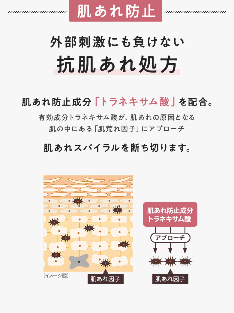 肌あれ防止：外部刺激にも負けない抗肌あれ処方