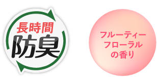 長時間防臭 フルーティーフローラルの香り