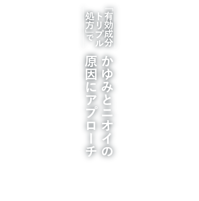 「有効成分トリプル処方で」かゆみとニオイの原因にアプローチ デリケートなことだから本気でケアしたい 仕事中にかゆみやニオイを気にしたくない