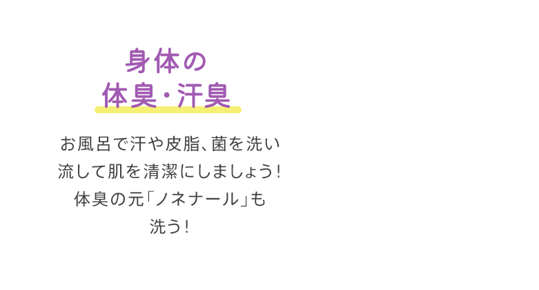 身体の体臭・汗臭・加齢臭