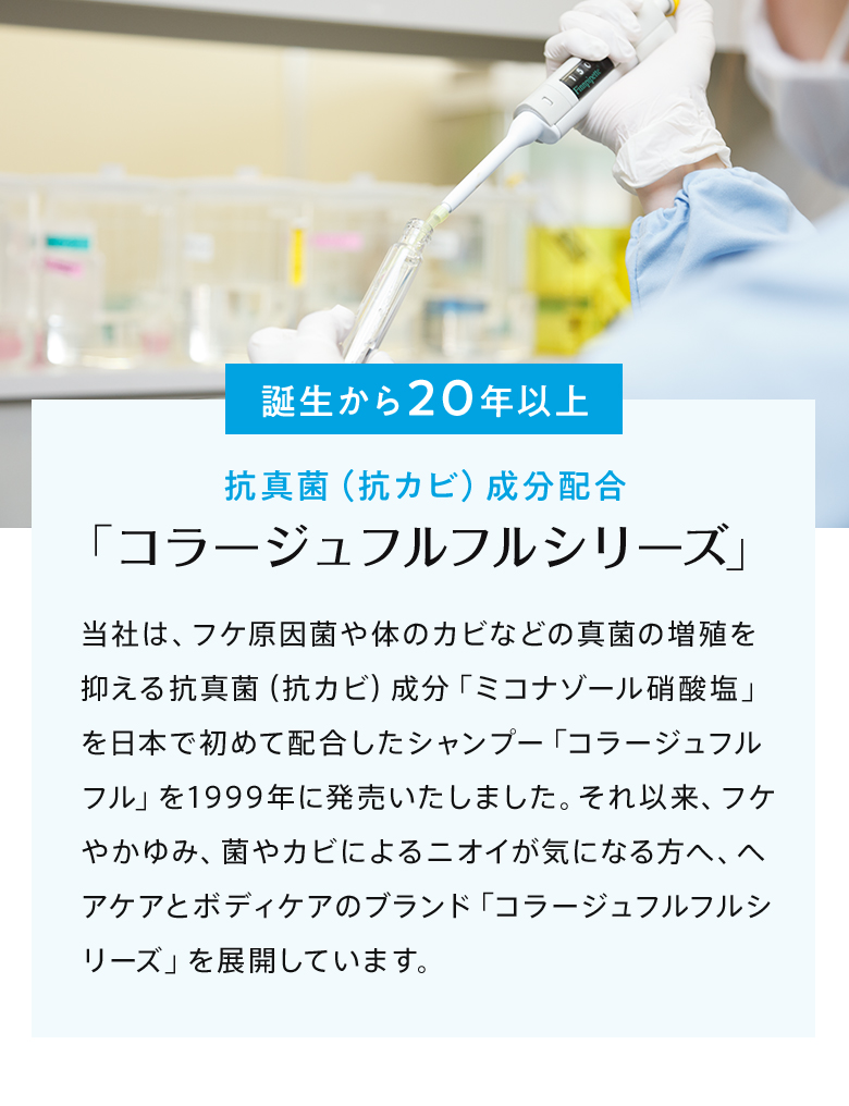 誕生から20年以上 抗真菌（抗カビ）成分配合 「コラージュフルフルシリーズ」