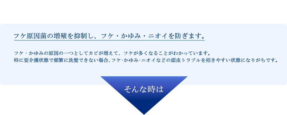 頭皮のフケ・かゆみ・ニオイが気になる方