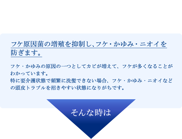 頭皮のフケ・かゆみ・ニオイが気になる方