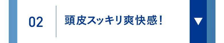 02 頭皮スッキリ爽快感！